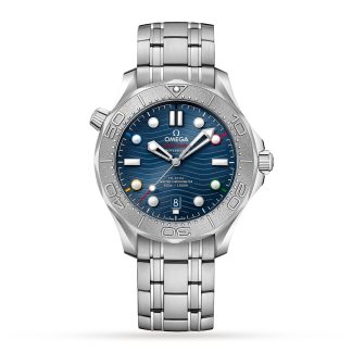 pas cher Omega Seamaster dblquote.Beijing 2022 dblquote. Diver 300M Co Axial Master Chronometer 42mm Montre Homme O52230422003001
