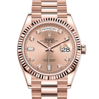 pas cher Rolex Day-Date 36 Oyster 36 mm Or Everose Cadran rosé M128235-0009