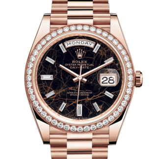 pas cher Rolex Day-Date 40 Oyster 40 mm Or Everose et diamants Cadran Eisenkiesel M228345RBR-0016