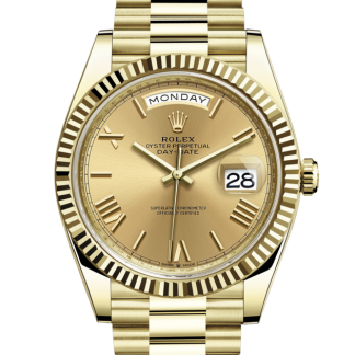 pas cher Rolex Day-Date 40 Oyster 40 mm or jaune Cadran couleur champagne M228238-0006