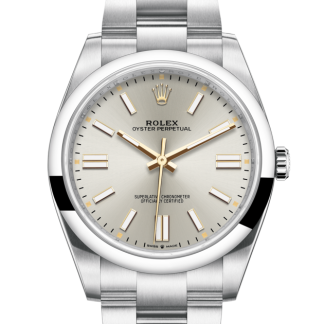 pas cher Rolex Oyster Perpetual 41 Oyster 41 mm Oystersteel Cadran argenté M124300-0001