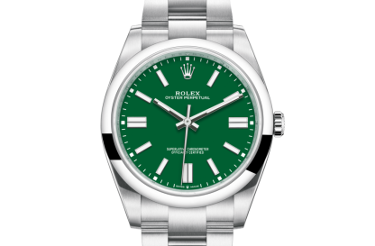 pas cher Rolex Oyster Perpetual 41 Oyster 41 mm Oystersteel Cadran vert M124300-0005