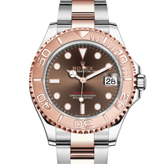 pas cher Rolex Yacht-Master 37 Oyster 37 mm Oystersteel et or Everose Cadran chocolat M268621-0003