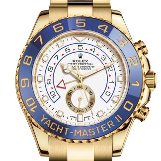 pas cher Rolex Yacht-Master II Oyster 44 mm or jaune Cadran blanc M116688-0002
