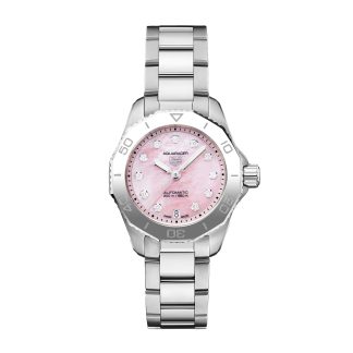 pas cher TAG Heuer Aquaracer 30mm Ladies Watch Strawberry Pink The Watches Of Switzerland Group Exclusive WBP2416.BA0622