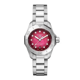 pas cher TAG Heuer Aquaracer Professional 200 Date 30mm Ladies Watch Red WBP2414.BA0622