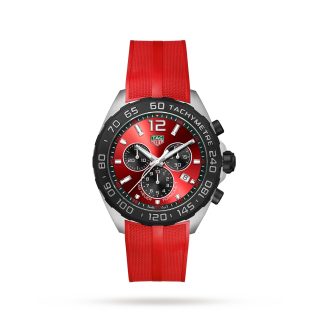 pas cher TAG Heuer Formula 1 Chronograph 43mm Mens Watch Red CAZ101AN.FT8055